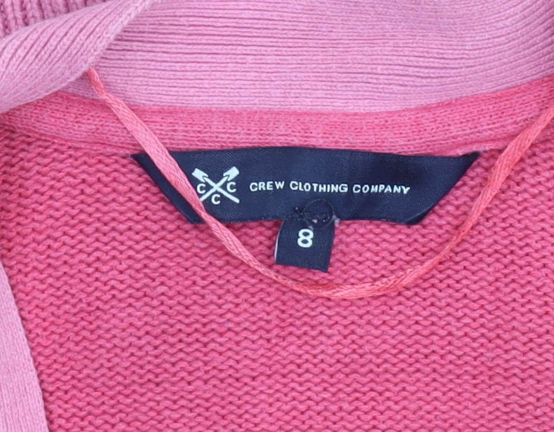 Crew Clothing Company Women's Pink Size 8 Cotton Cardigan