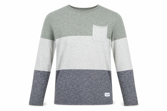 Jack & Jones Men's Multicoloured Striped Cotton Crew Neck Jumper Size M