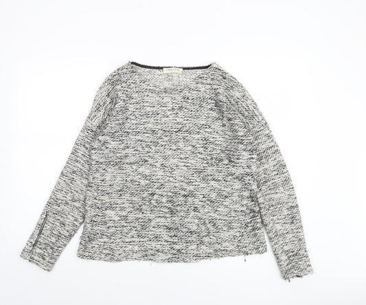 Marks and Spencer Women’s Grey Open-Knit Pullover Jumper Size 12