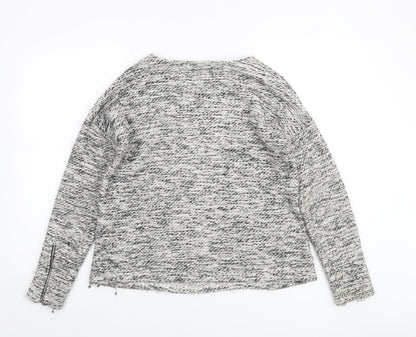 Marks & Spencer Women’s Grey Open-Knit Pullover Jumper Size 12