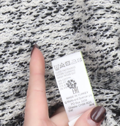 Marks & Spencer Women’s Grey Open-Knit Pullover Jumper Size 12
