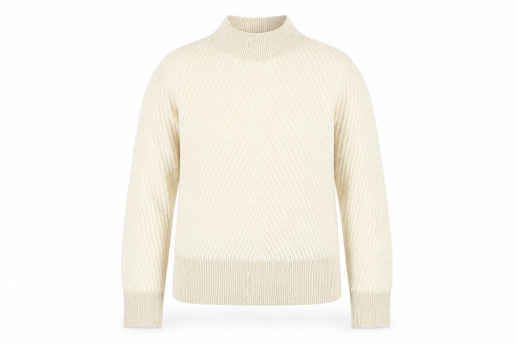 Tu Women’s Beige Mock Neck Knit Jumper Size 14 Long Sleeve Pullover
