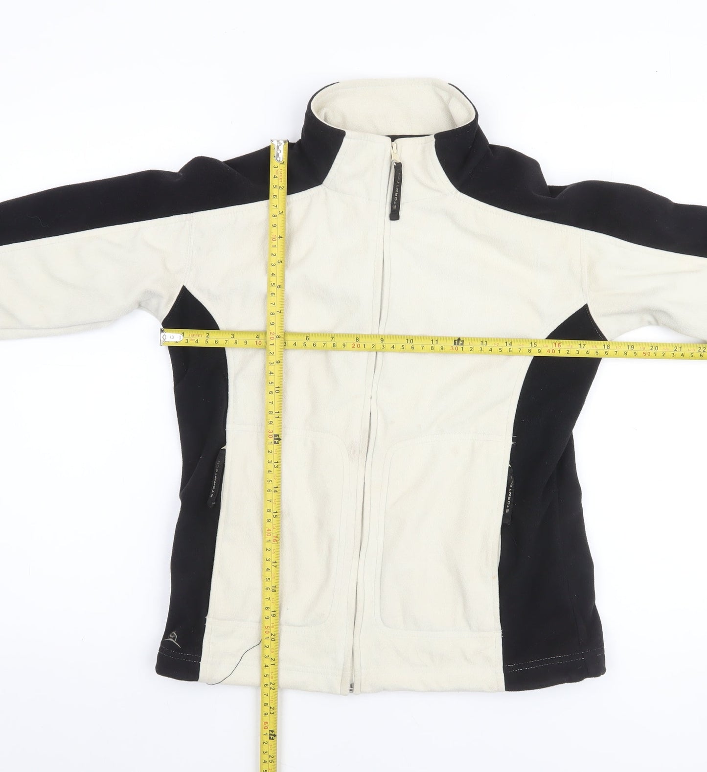 Stormtech Women's Black White Fleece Full Zip Jacket Size S
