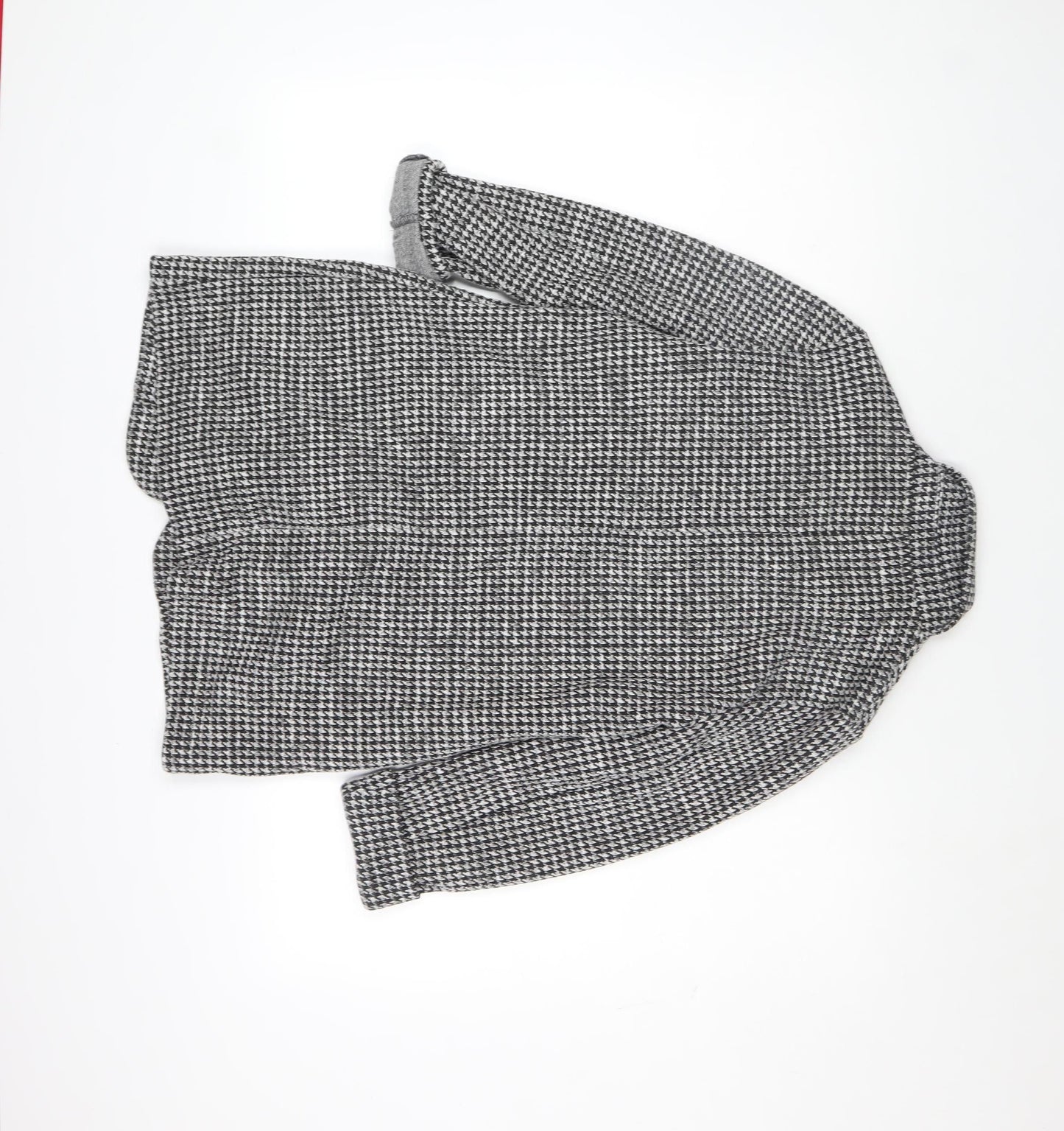 F&F Women Black & White Houndstooth Coatigan UK 6 Classic Long Lined