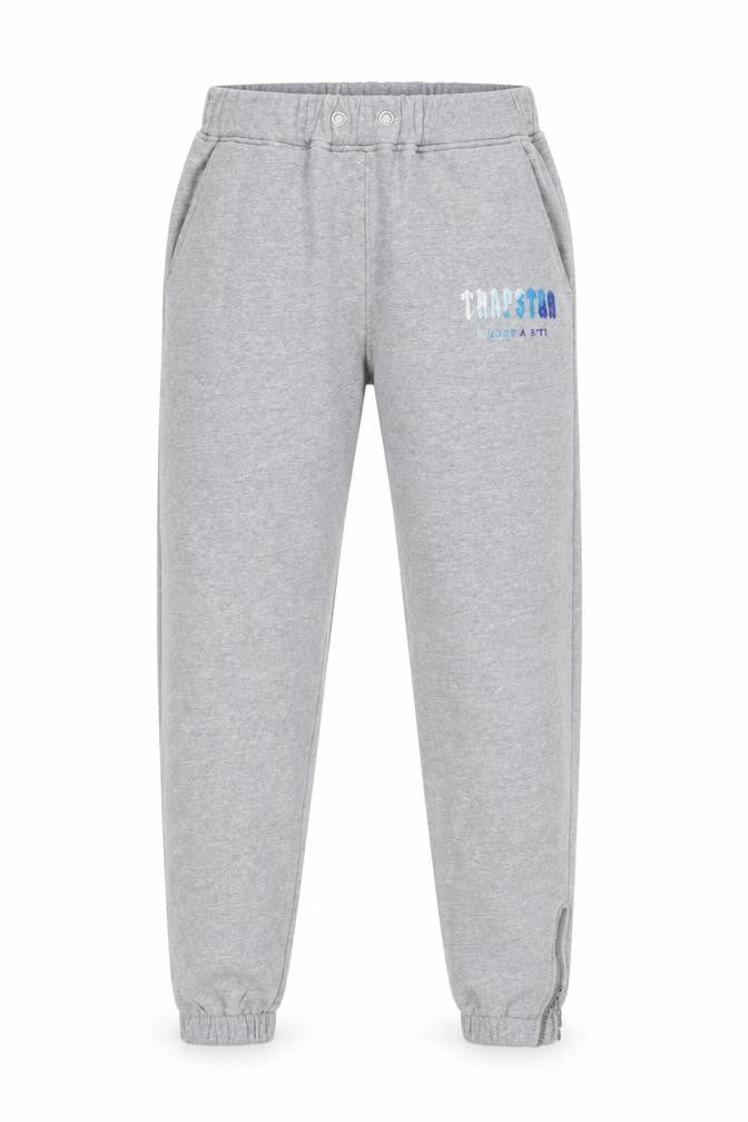 Trapstar Men's Grey Fleece Jogger Sweatpants M Tapered Fit