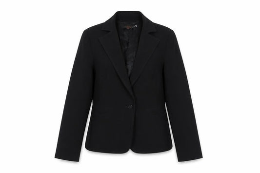 Mariella Rosati Women Black Size 14 Single-Breasted Blazer Jacket