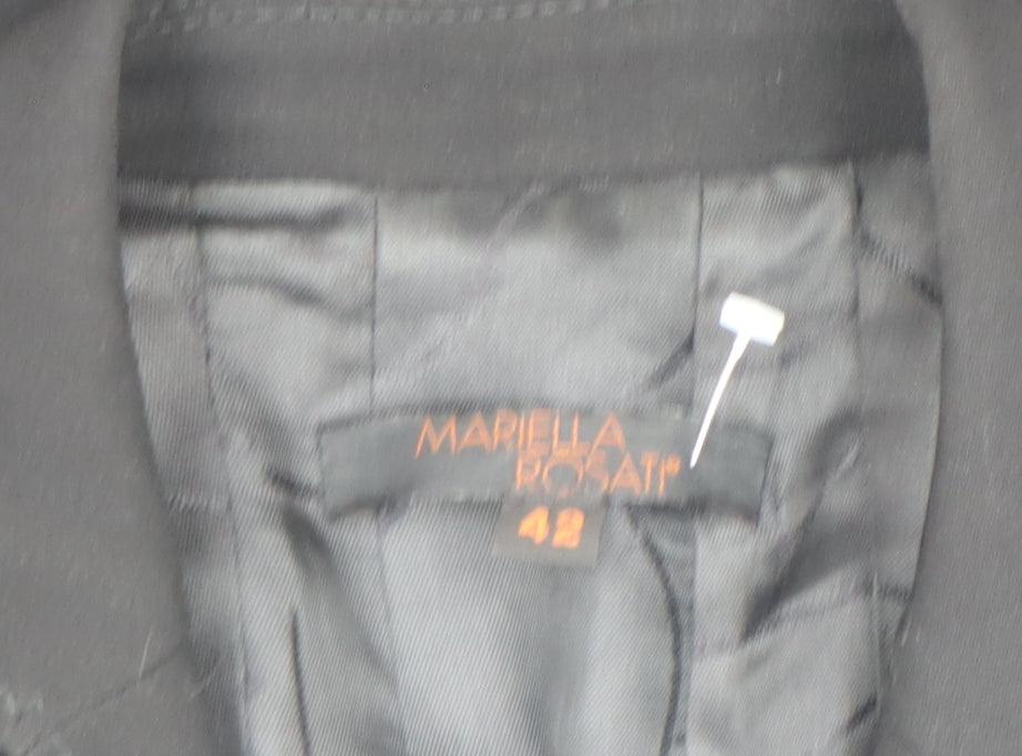 Mariella Rosati Women Black Size 14 Single-Breasted Blazer Jacket