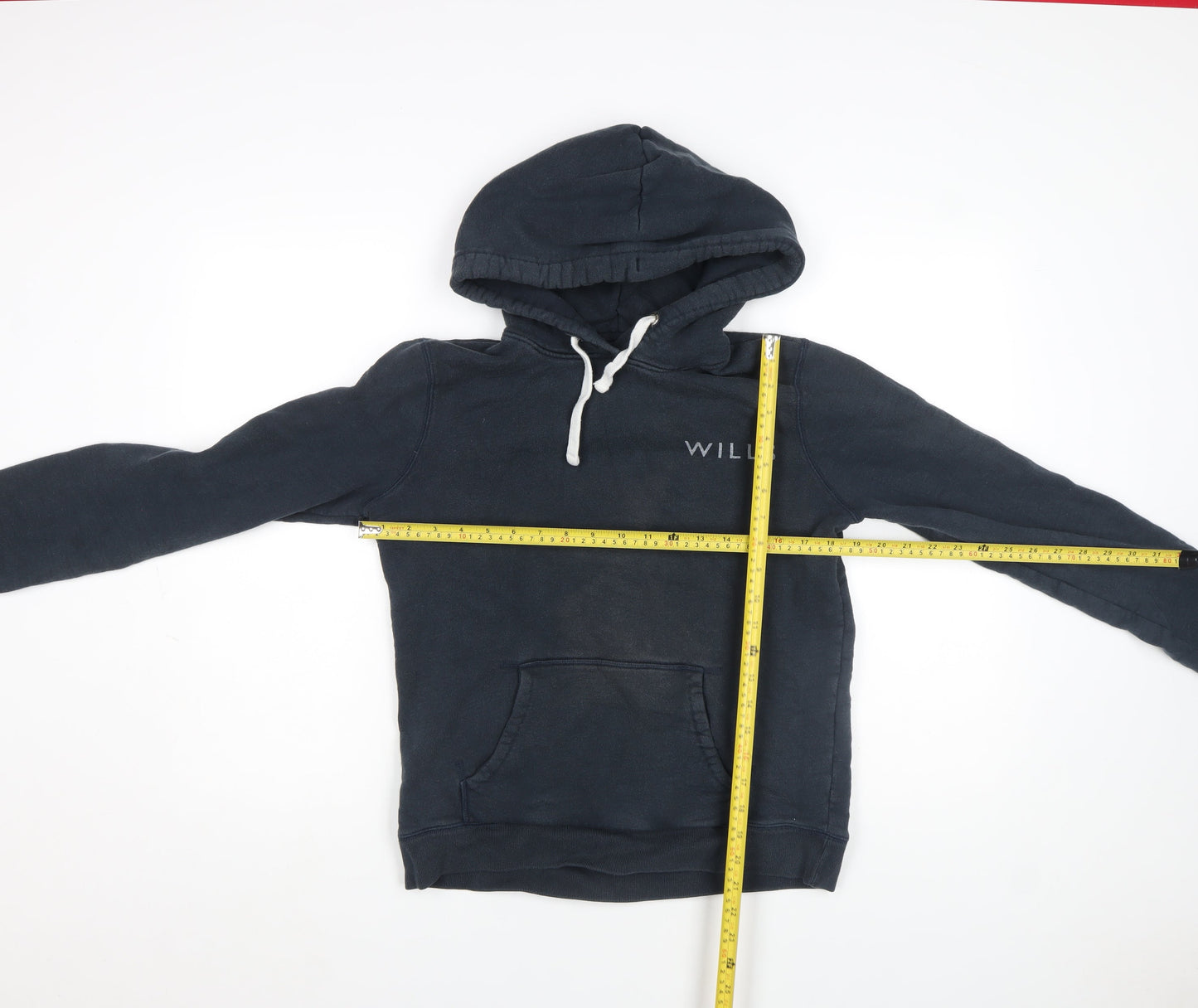 Jack Wills Women's Navy Hoodie Size 12 Pullover Logo Hooded Sweatshirt