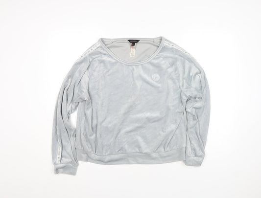 Ann Summers Womens Grey Velour Pyjama Top XL Long Sleeve