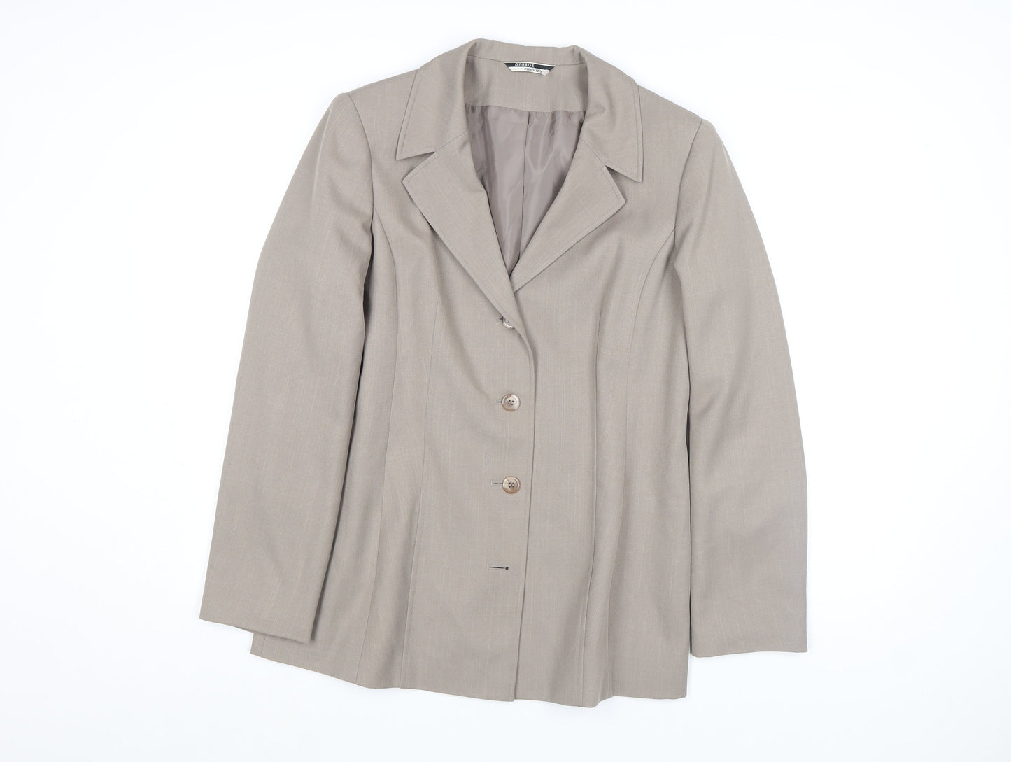 George Essentials Beige Women's Classic Blazer Size 12 Lined Workwear Jacket