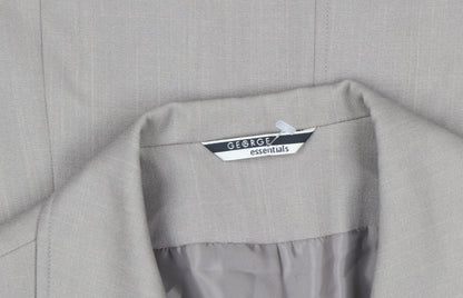 George Essentials Beige Women's Classic Blazer Size 12 Lined Workwear Jacket