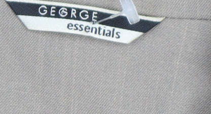 George Essentials Beige Women's Classic Blazer Size 12 Lined Workwear Jacket