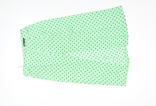 Zara Women's Green Polka Dot Wrap Midi Skirt Size M