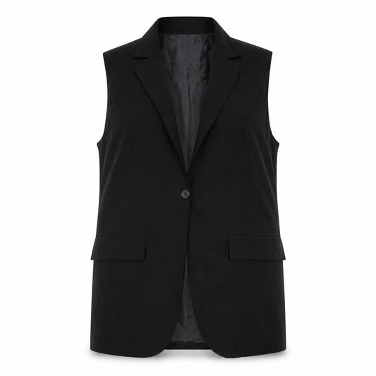 George Women's Black Size 12 Sleeveless Tunic Blouse