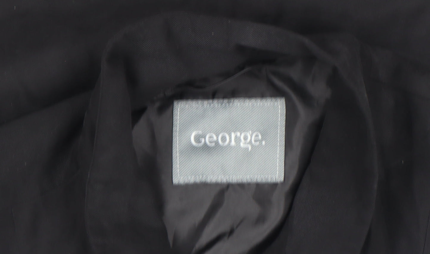 George Women's Black Size 12 Sleeveless Tunic Blouse