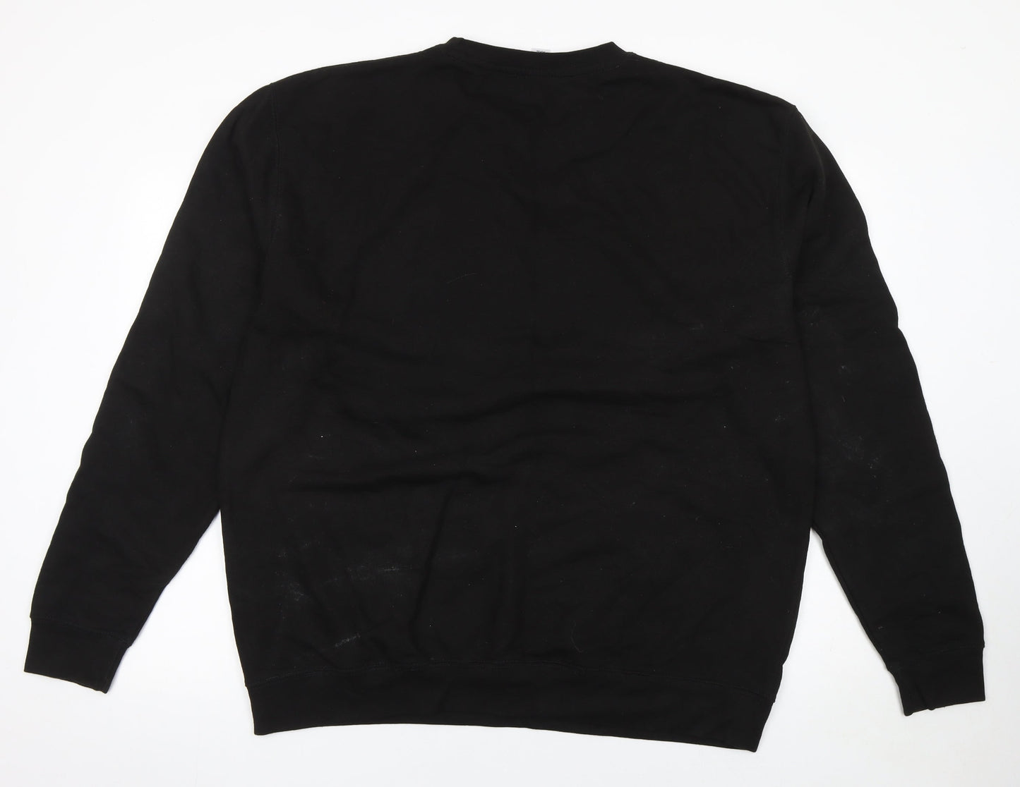 Lipsy Women Black XXL Pullover Christmas Sweatshirt Glitter Trees