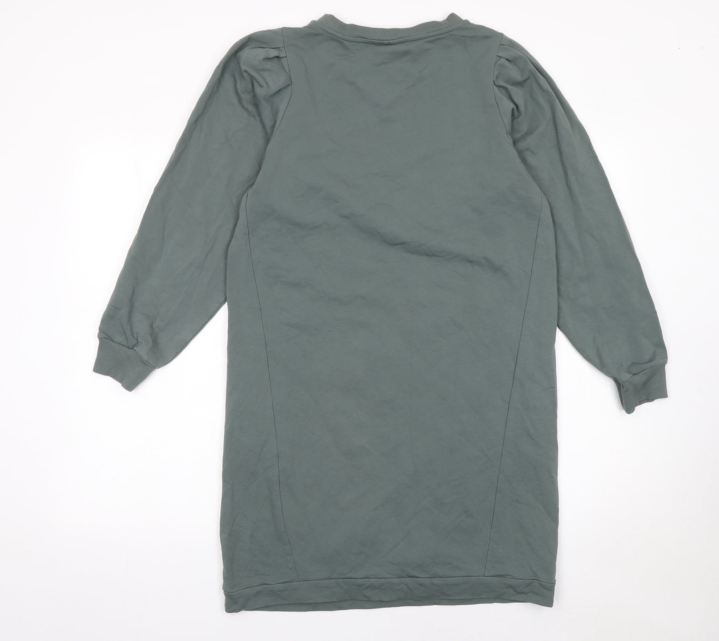 Oliver Bonas Women’s Green Jersey Knit Long Sleeve T-Shirt Dress Size 10