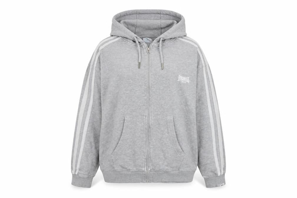 Lonsdale Women’s Grey Full Zip Hoodie Size 12 Cotton Blend