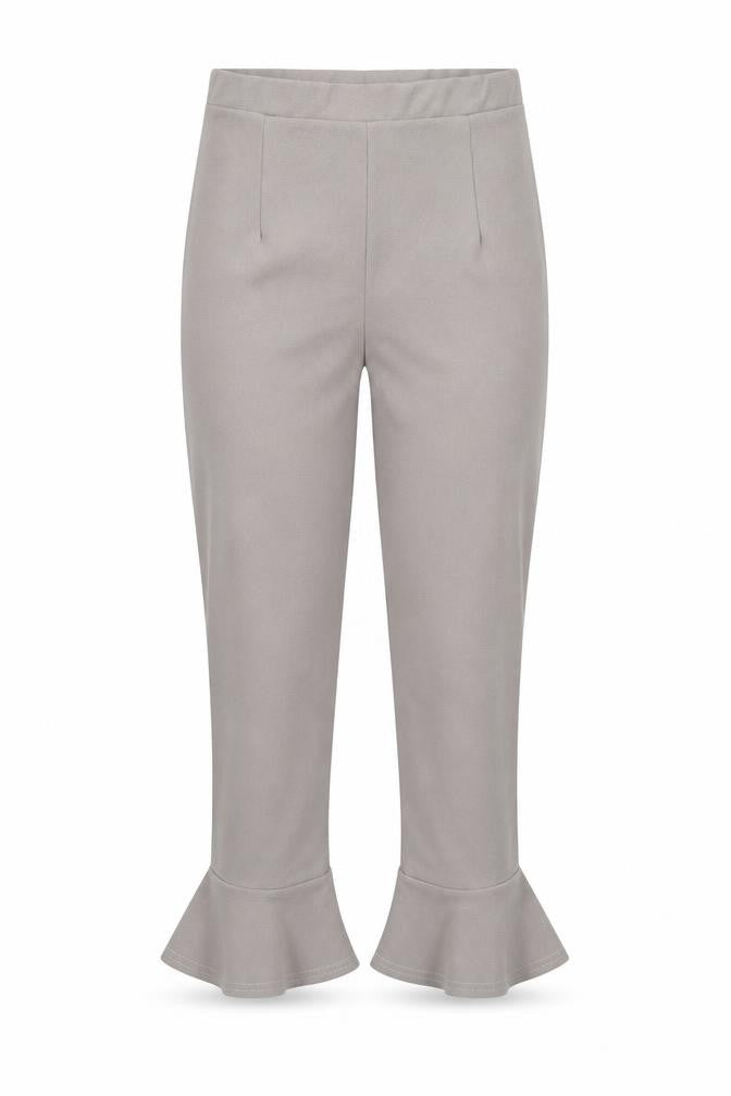 PrettyLittleThing Women’s Beige Cropped Flared Jersey Trousers Size 12