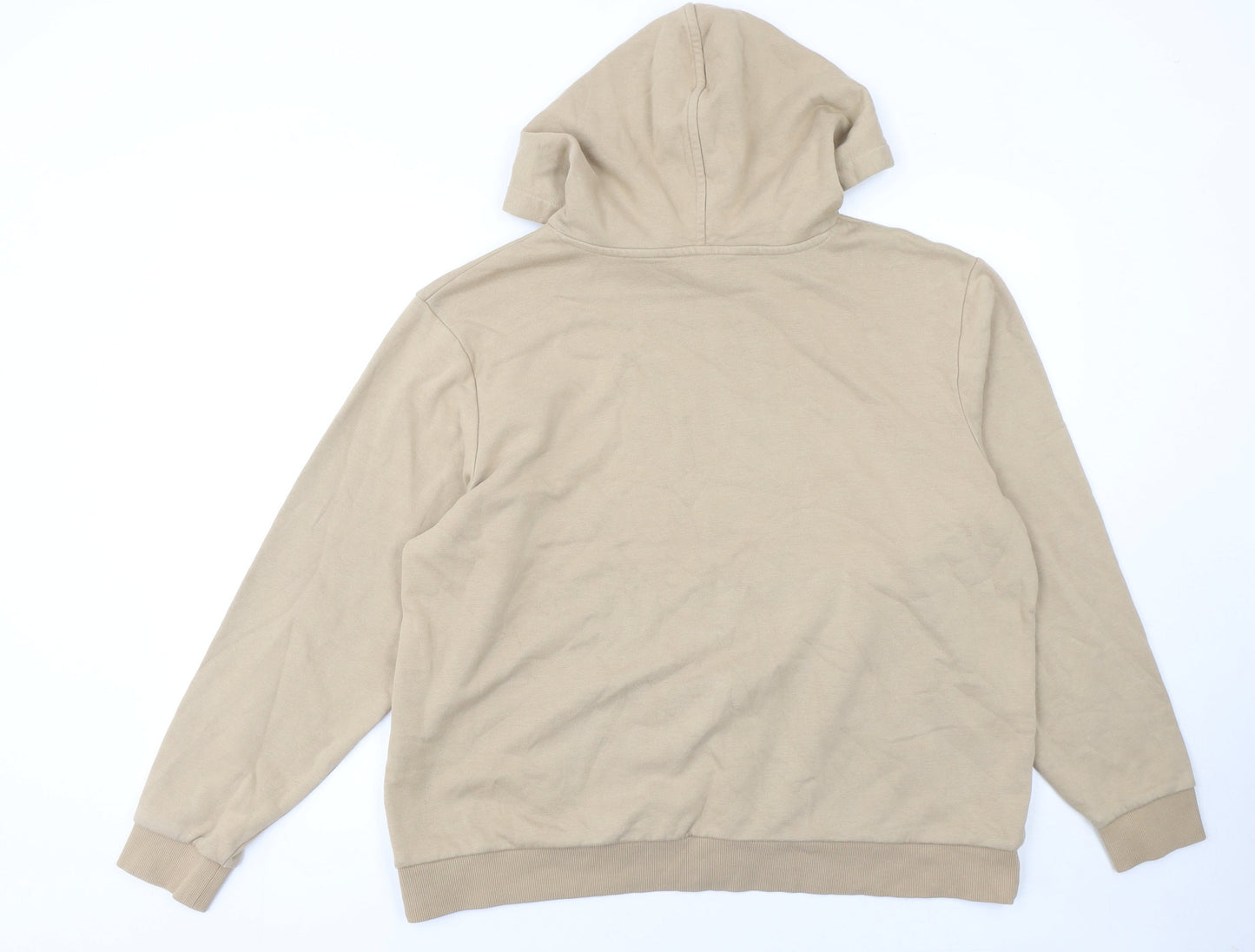 Marks and Spencer Women’s Beige Hoodie Large Cotton Blend Pullover