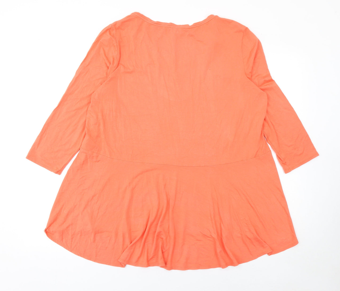 Phase Eight Women’s Orange Tunic Top Size 18 3/4 Sleeve Viscose Blend