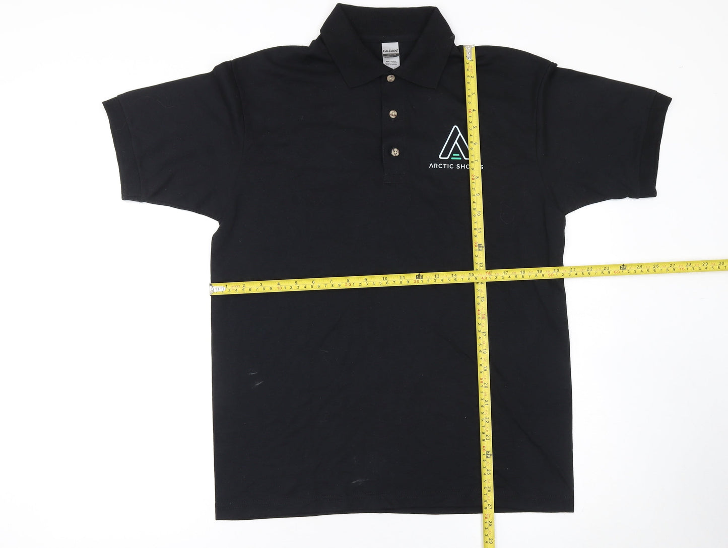 Gildan Mens Black Arctic Shores Embroidered Work Polo Shirt M