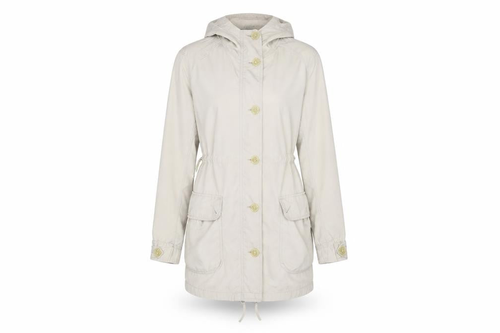 Jackpot Women's Beige Hooded Cotton Anorak Jacket Size S