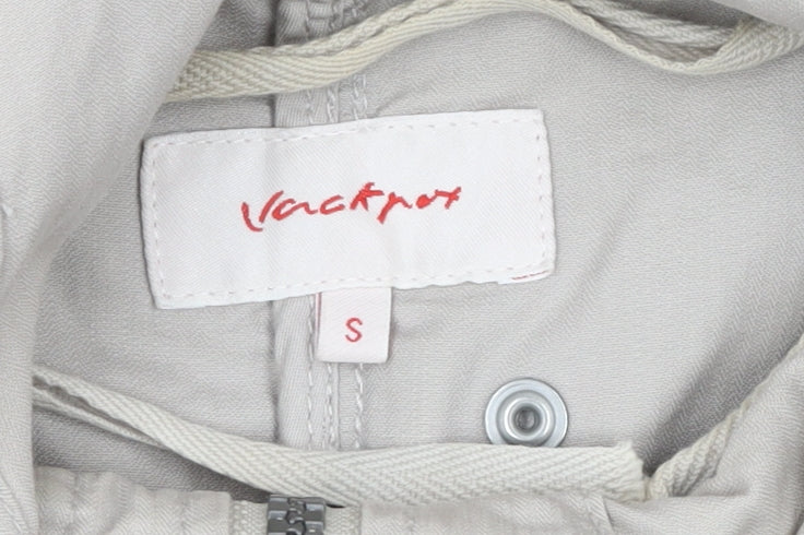 Jackpot Women's Beige Hooded Cotton Anorak Jacket Size S