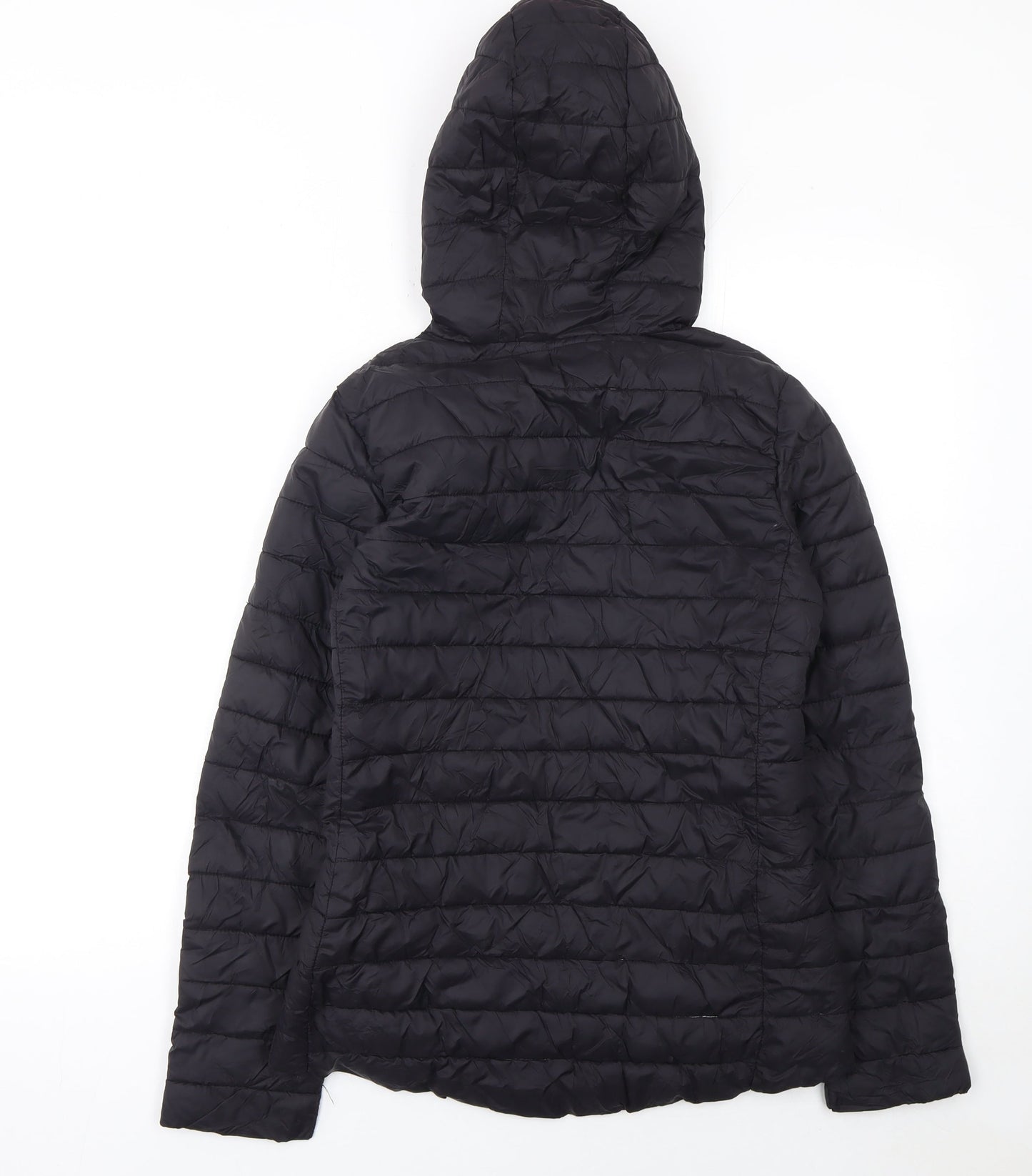 & Other Stories Womens Black Quilted Hooded Puffer Jacket M