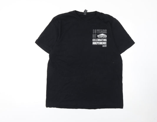 Gildan Men’s Black Independent Venue Week 2023 Crew T-Shirt L Music Tee