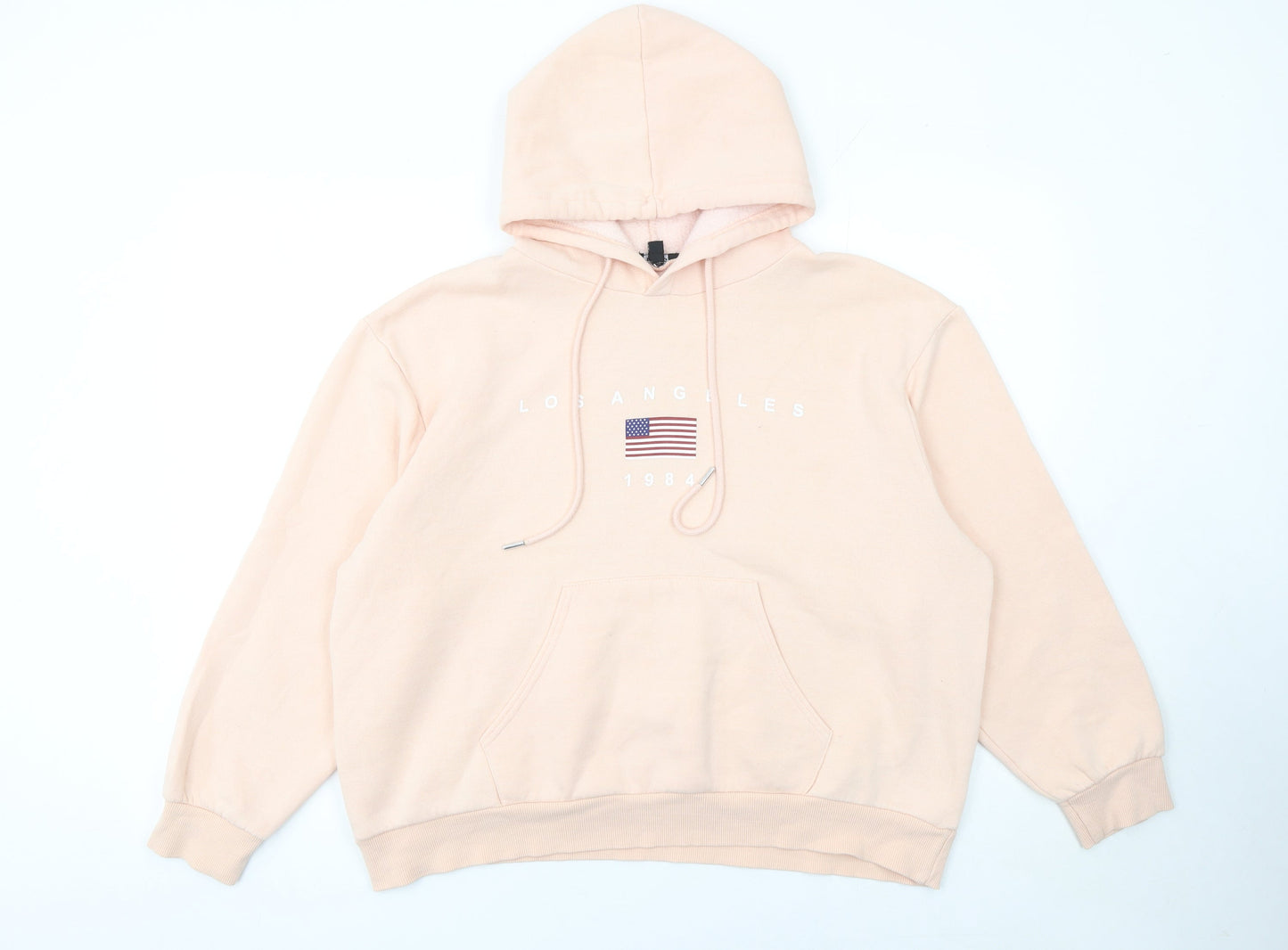 Rising Women’s Beige Los Angeles 1984 Hoodie L/XL Cotton Blend