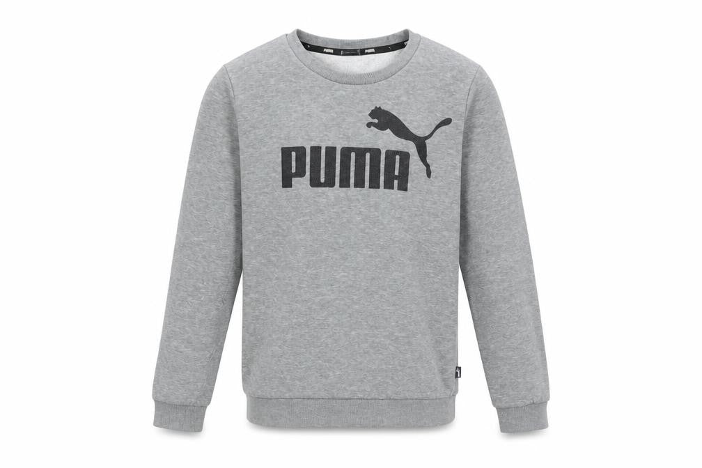 Puma Boys Grey Crew Neck Pullover Sweatshirt Size 11-12 Years