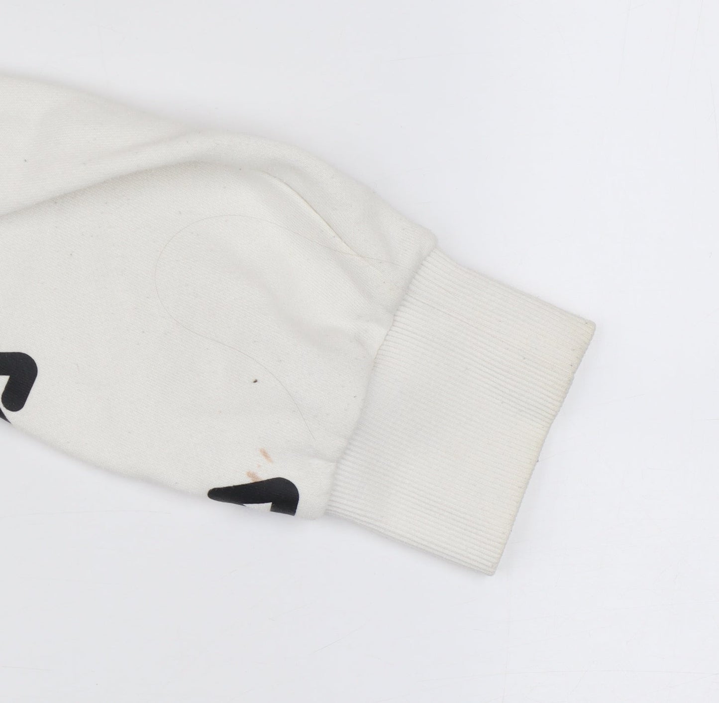 FILA Men's White Logo Sweatshirt L Long Sleeve Pullover