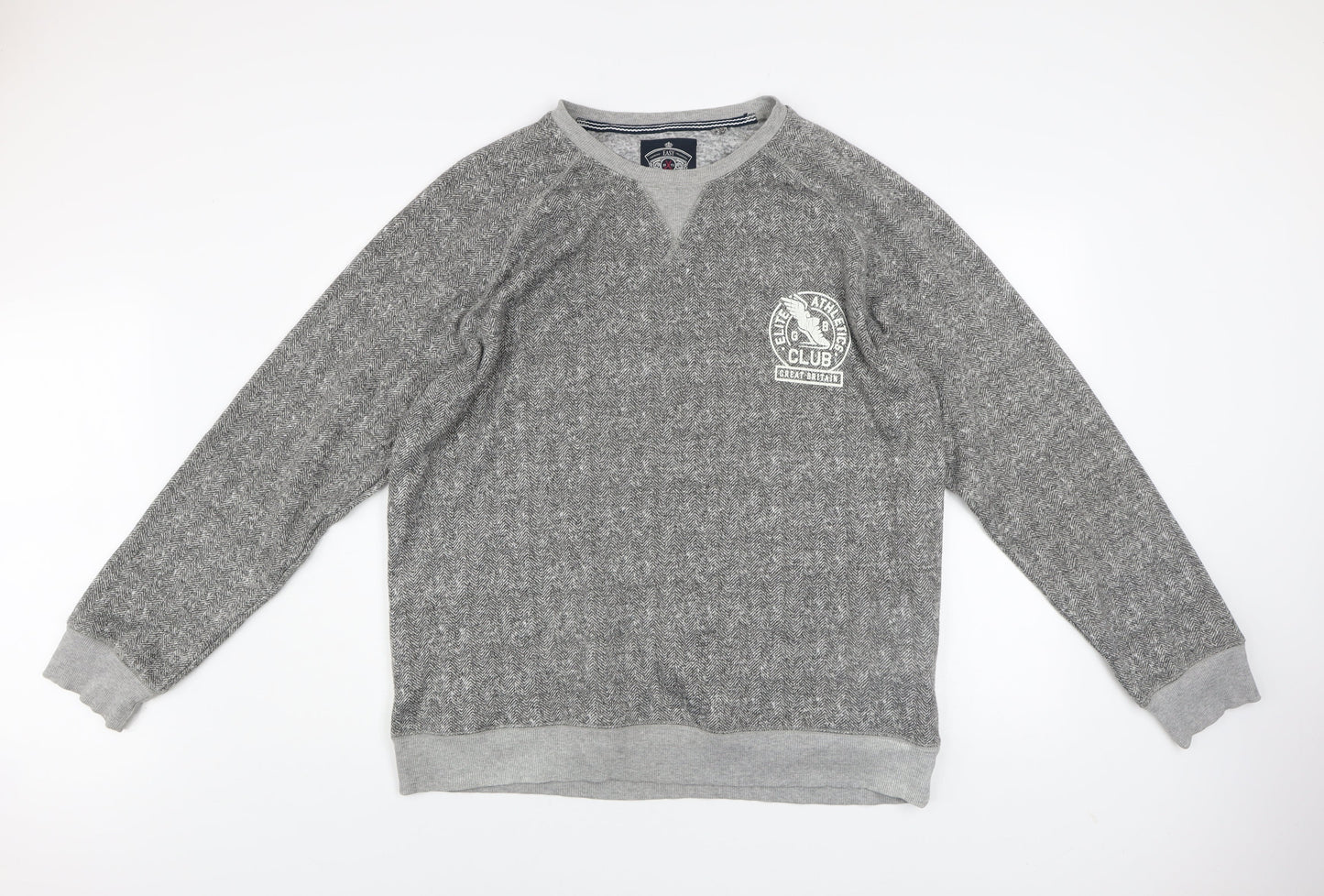 Easy Men's Grey 2XL Pullover Sweatshirt Crew Neck Fleece Top