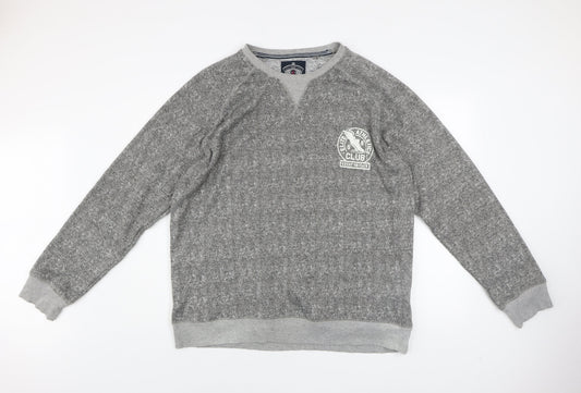 Easy Men's Grey 2XL Pullover Sweatshirt Crew Neck Fleece Top