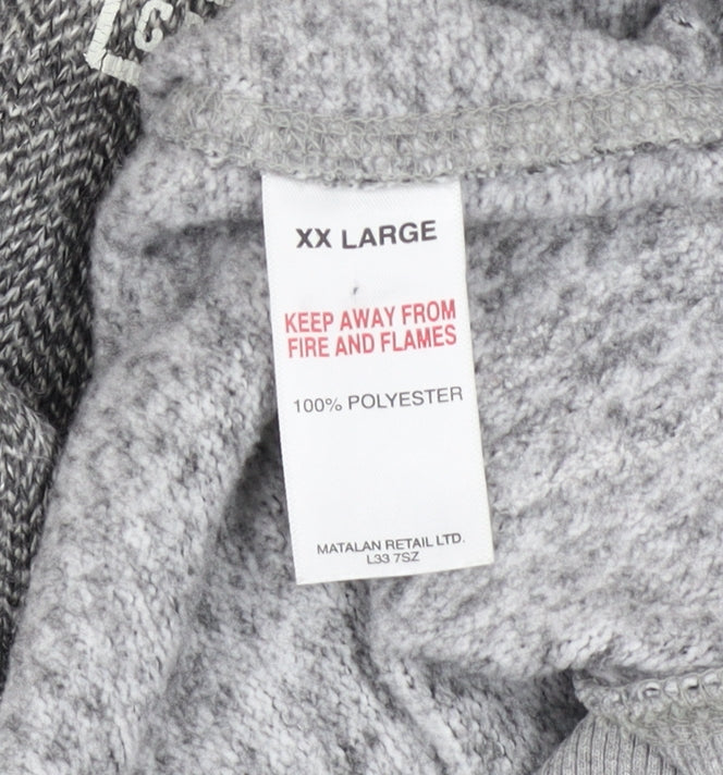 Easy Men's Grey 2XL Pullover Sweatshirt Crew Neck Fleece Top