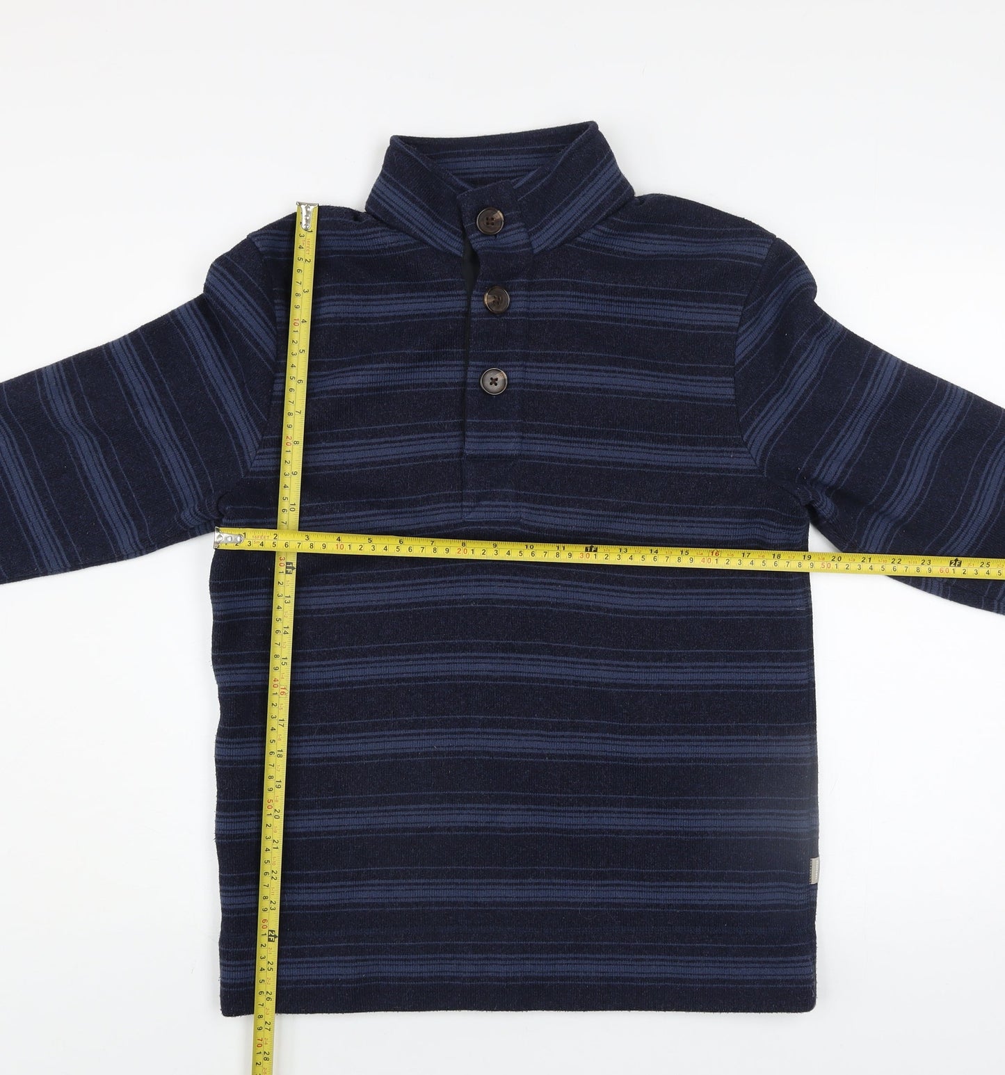 Rohan Men’s Blue Striped Henley Sweatshirt Size S