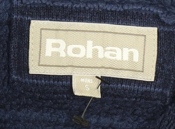 Rohan Men’s Blue Striped Henley Sweatshirt Size S