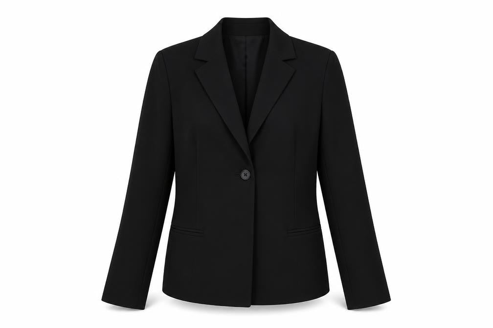 Part Two Women's Black Single-Breasted Blazer UK 14 Tailored Jacket