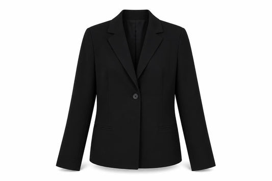 Part Two Women's Black Single-Breasted Blazer UK 14 Tailored Jacket