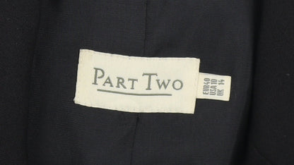 Part Two Women's Black Single-Breasted Blazer UK 14 Tailored Jacket
