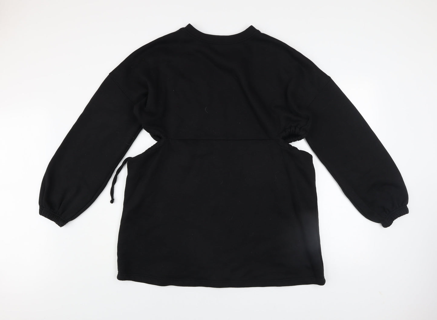Nasty Gal Women’s Black T-Shirt Dress Size 8 Long Sleeve Casual Jersey
