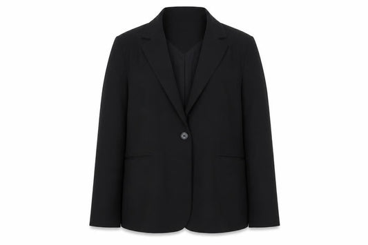 Bershka Womens Black Regular Fit Single-Breasted Blazer M