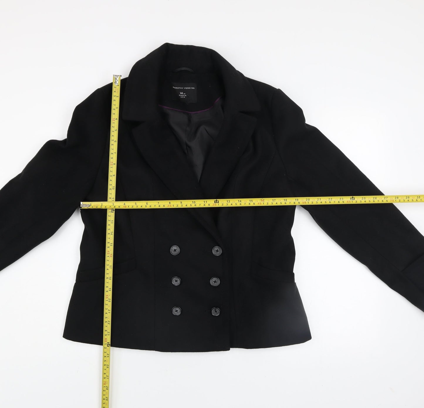 Dorothy Perkins Women's Black Size 14 Blazer Jacket