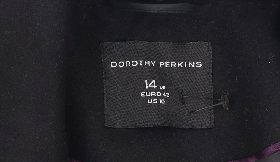 Dorothy Perkins Women's Black Size 14 Blazer Jacket