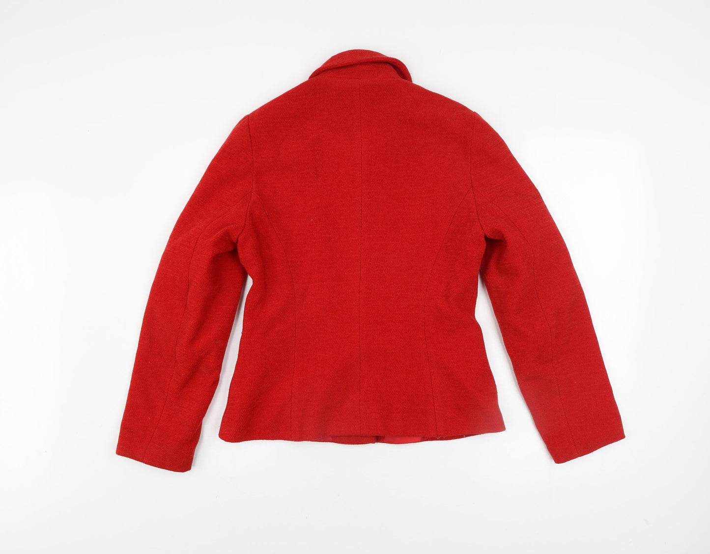 Bay Trading Company Women's Red Wool Blend Classic Blazer Size 10