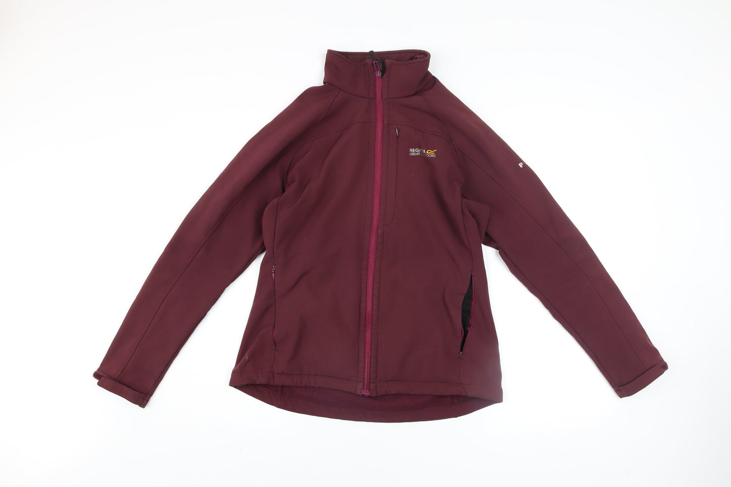 Regatta Women Purple Softshell Outdoor Jacket UK 12 Full Zip Windproof
