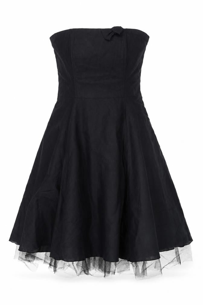 Marks and Spencer Per Una Women's Black Strapless Fit & Flare Dress Size 12