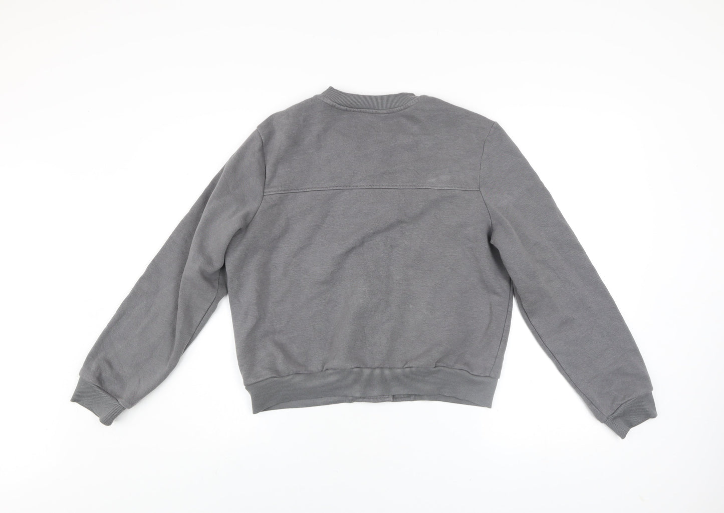 Brave Soul Women's Grey Small Basic Bomber Jacket Cotton Blend