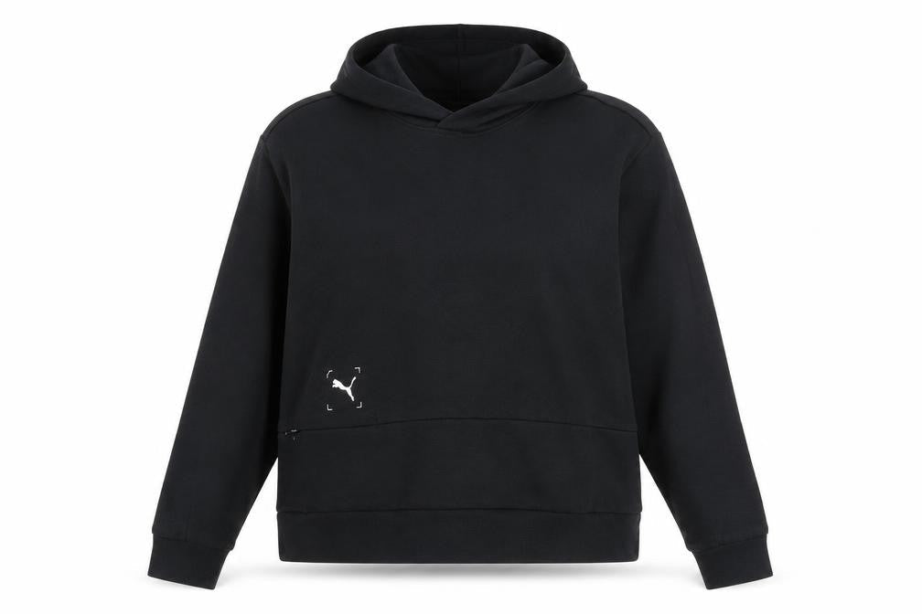 Puma Womens Black Hoodie Size XL Pullover Hooded Sweatshirt